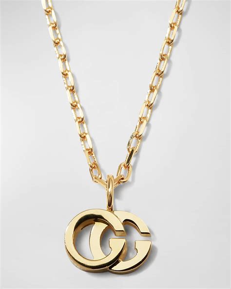 gucci gg running necklace|Gucci silver and onyx necklace.